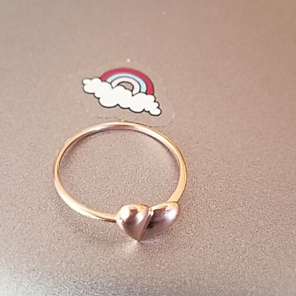 14k Rose Gold Heart Promise Ring 3 4 5 6 7 8 9